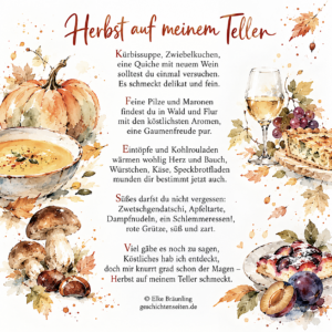 Typische Herbstgerichte - Gedicht