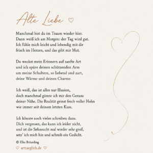 Textkärtchen mit Gedicht