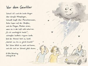 Illustration + Text - Menschen in Gewitterstimmung, Gewitterwolke