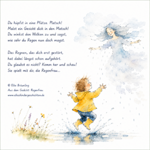 Textabschnitt Gedicht Regenfrau