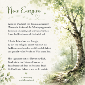 Illustration + Gedicht + Birke