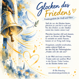 Glocken, Friedenstaube, Gedicht 