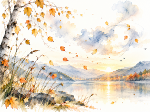 Septemberstimmung, Blick über Land und See